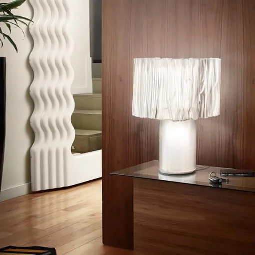 Straluma Tafellamp Accordéon 48x37cm prisma/wit> Tafellampen|Design Verlichting