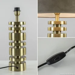 Straluma Tafellamp Desley voet z/kap matgoud></noscript> Lampenvoeten|Light and Living