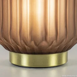 Straluma Tafellamp Ivot mat koffie met messing op batterij></noscript> Tafellampen|Light and Living