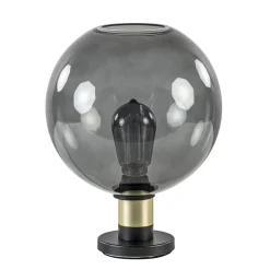 Straluma Tafellamp Lazise 25cm zwart/smoke/goud> Tafellampen|Klassieke Verlichting
