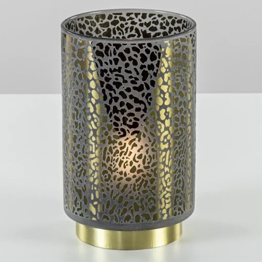 Straluma Tafellamp Leopard op batterij donker grijs met goud> Tafellampen|Light and Living