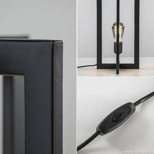 Straluma Tafellamp Mace 40cm zwart> Tafellampen|Light and Living