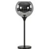 Straluma Tafellamp mat zwart met 20 cm smoke glazen bol> Tafellampen|Luxe Verlichting