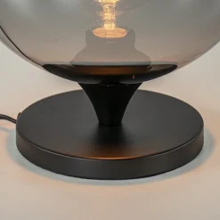 Straluma Tafellamp mat zwart met smoke glas 25 cm></noscript> Woonkamerlampen|Slaapkamerlampen