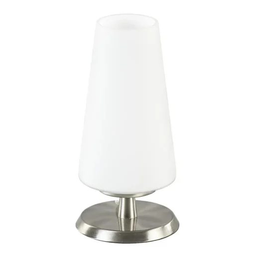 Straluma Tafellamp nikkel/glas met touchdimmer> Nachtkastlampen|Touch Lampen
