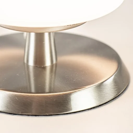 Straluma Tafellamp nikkel/glas met touchdimmer> Nachtkastlampen|Touch Lampen