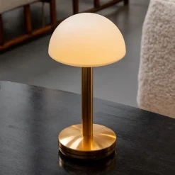Straluma Tafellamp op accu gold/frosted IP65></noscript> Buitenlampen|Tafellampen