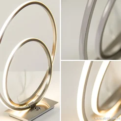 Straluma Tafellamp ringen nikkel 3-st. dimmer></noscript> Tafellampen|Touch Lampen