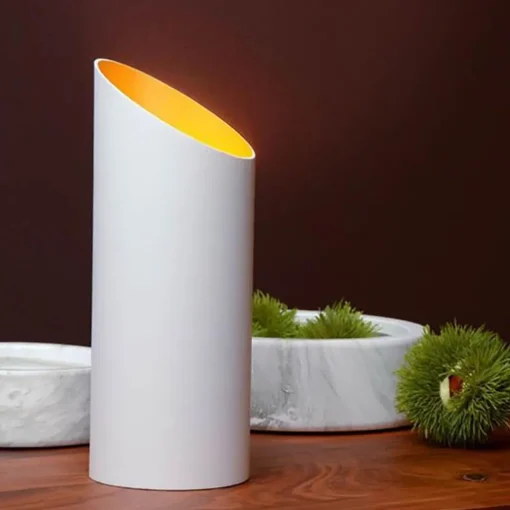 Straluma Tafellamp uplighter mat wit met goud> Uplighters|Woonkamerlampen
