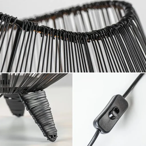 Straluma Tafellamp Yumi zwart op pootjes Light and Living> Tafellampen|Draadlampen