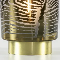 Straluma Tafellamp Zebra grijs goud op batterijen Light & Living></noscript> Tafellampen|Light and Living