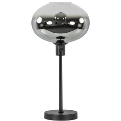 Straluma Tafellamp zwart met glazen kap smoke/helder gradient> Tafellampen|Luxe Verlichting