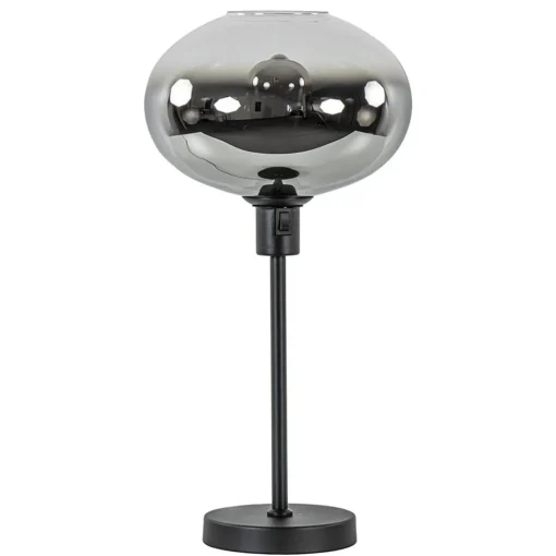 Straluma Tafellamp zwart met glazen kap smoke/helder gradient> Tafellampen|Luxe Verlichting