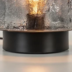 Straluma Tafellamp zwart met robuuste glazen kap></noscript> Tafellampen|Lifestyle Verlichting