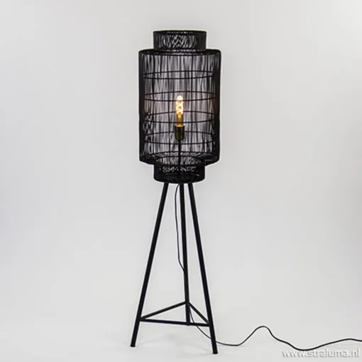 Straluma Trendy draad-vloerlamp Gruaro zwart> Draadlampen|Light and Living