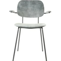 Straluma Trendy eetkamerstoel Emma velvet grijs></noscript> Light and Living|Eetkamerstoelen