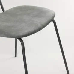 Straluma Trendy eetkamerstoel Emma velvet grijs></noscript> Light and Living|Eetkamerstoelen