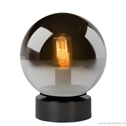 Straluma Trendy glazen tafellamp smokey> Slaapkamerlampen|Halverlichting