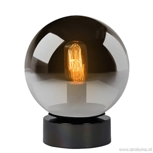 Straluma Trendy glazen tafellamp smokey> Slaapkamerlampen|Halverlichting