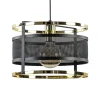 Straluma Trendy hanglamp mat zwart met hoogglans goud> Eetkamerverlichting|Hanglampen