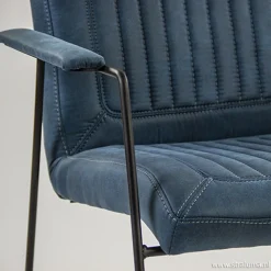 Straluma Trendy moderne eetkamerstoel metaal/stof></noscript> Eetkamerstoelen