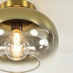Straluma Trendy plafondlamp goud met goud gradiënt glas></noscript> Plafondlampen|Retro Verlichting