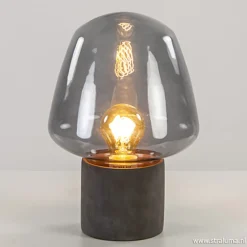 Straluma Trendy tafellamp met smokey glas> Woonkamerlampen|Slaapkamerlampen