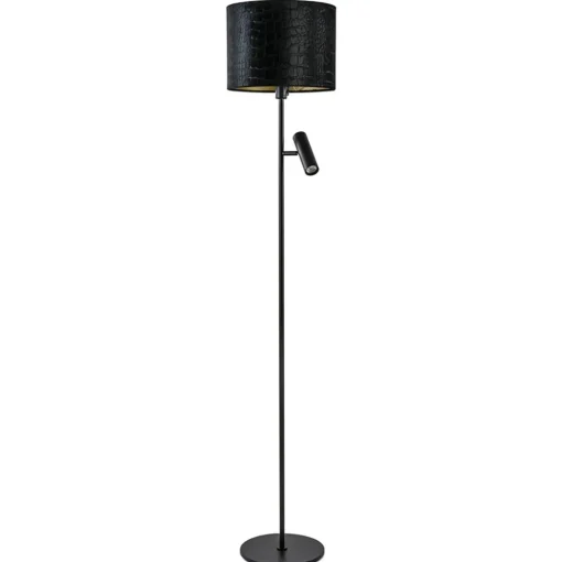 Straluma Trendy vloerlamp met kap zwart met goud> Vloerlampen|Lifestyle Verlichting