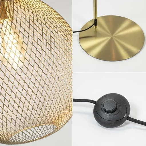 Straluma Trendy vloerlamp Moroc goud Light and Living> Light and Living|Woonkamerlampen