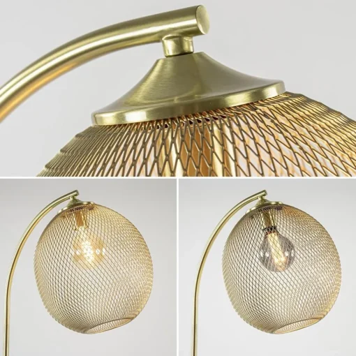 Straluma Trendy vloerlamp Moroc goud Light and Living> Light and Living|Woonkamerlampen