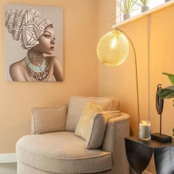 Straluma Trendy vloerlamp Moroc goud Light and Living></noscript> Light and Living|Woonkamerlampen