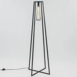 Straluma Trendy vloerlamp zwart frame excl lichtbron> Vloerlampen|Landelijke Verlichting