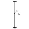 Straluma Uplighter zwart met leeslamp - 2 x pushdimmer> Vloerlampen|Leeslampen