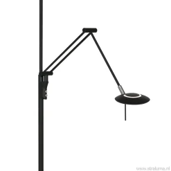Straluma Uplighter zwart met leeslamp - 2 x pushdimmer> Vloerlampen|Leeslampen