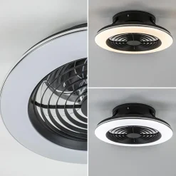 Straluma Ventilator Alisio Mini zwart met remote></noscript> Plafondlampen|Plafondventilatoren met lamp
