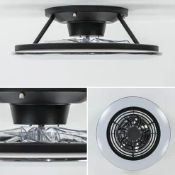 Straluma Ventilator Alisio Mini zwart met remote></noscript> Plafondlampen|Plafondventilatoren met lamp