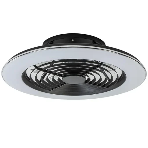 Straluma Ventilator Alisio XL zwart afst.bed./app> Plafondlampen|Plafondventilatoren met lamp