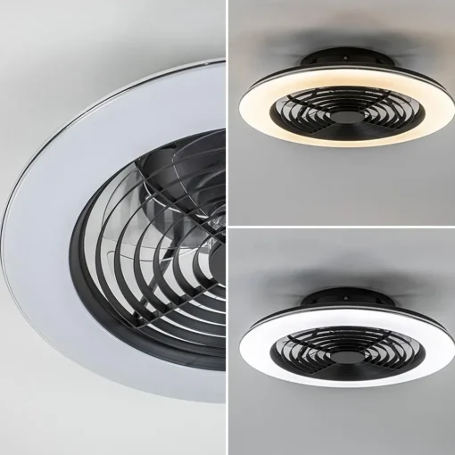 Straluma Ventilator Alisio XL zwart afst.bed./app> Plafondlampen|Plafondventilatoren met lamp
