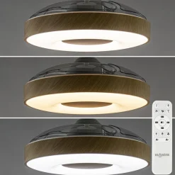 Straluma Ventilator Coin hout remote cct></noscript> Plafondlampen|Plafondventilatoren met lamp