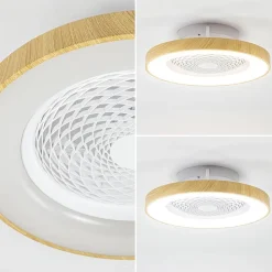 Straluma Ventilator Tibet hout/wit afst.bed. cct></noscript> Plafondlampen|Plafondventilatoren met lamp