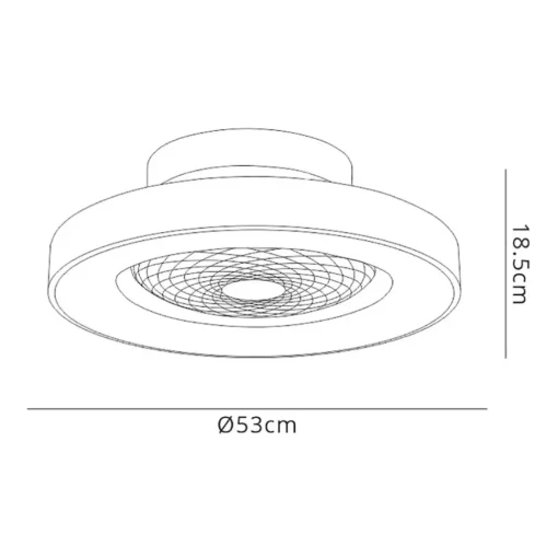 Straluma Ventilator Tibet Mini zwart + remote cct> Plafondlampen|Plafondventilatoren met lamp