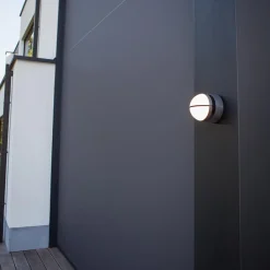 Straluma Verstelbare buitenlamp rond donker grijs inclusief LED></noscript> Wandlampen|Buitenlampen
