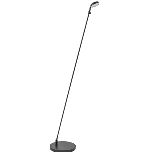 Straluma Verstelbare LED leeslamp zwart geborsteld staal dim-to-warm> Vloerlampen|Leeslampen