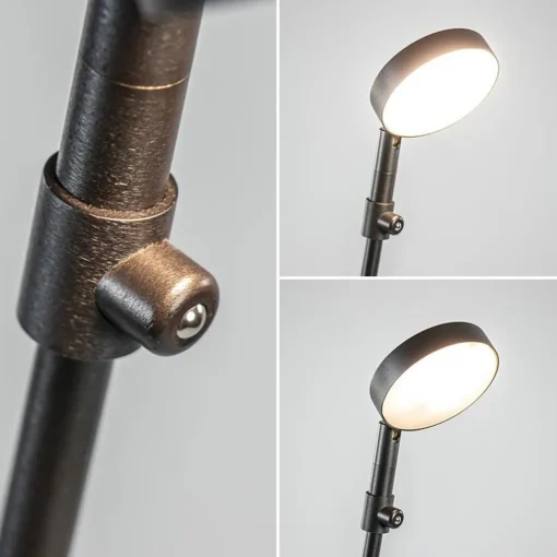 Straluma Verstelbare LED leeslamp zwart geborsteld staal dim-to-warm> Vloerlampen|Leeslampen