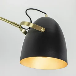 Straluma Verstelbare plafondlamp mat zwart met goud></noscript> Booglampen|Eetkamerverlichting