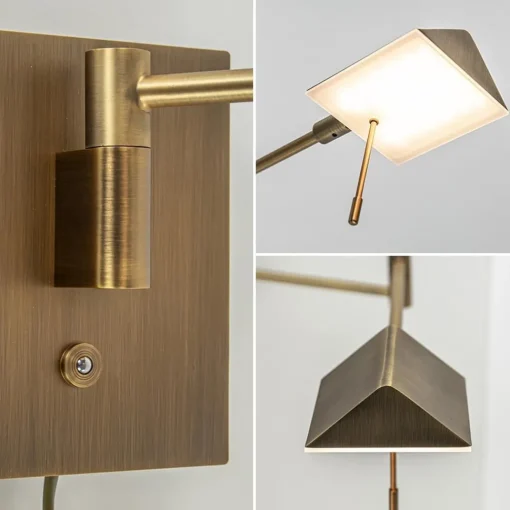 Straluma Verstelbare wandlamp brons inclusief LED dim to warm> Wandlampen|Woonkamerlampen