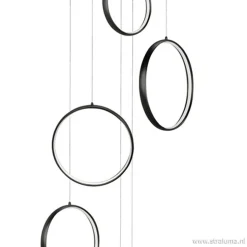 Straluma Vide hanglamp 8-L ringen zwart> Hanglampen|Videverlichting