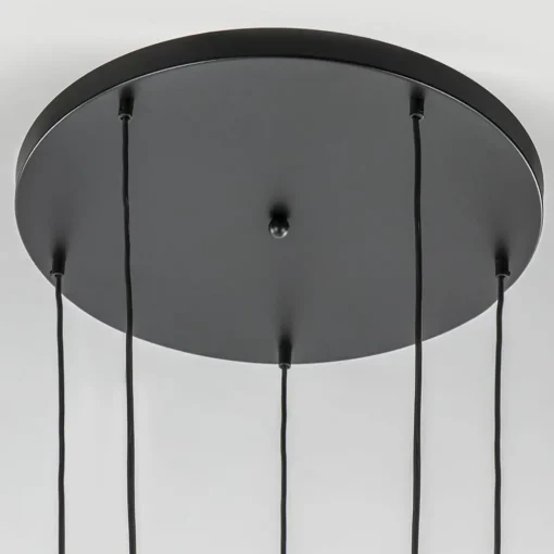 Straluma Videlamp Bella 5L rond zwart/brons+smoke> Videverlichting|Pendel Lampen