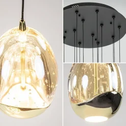 Straluma Videlamp Golden Egg 14L zwart/goud></noscript> Hanglampen|Videverlichting