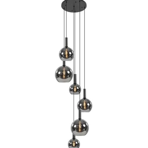Straluma Videlamp 6L zwart + titanium glas mix> Videverlichting|Woonkamerlampen